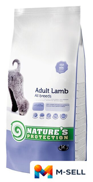 Сухой корм для собак Nature's Protection Adult Lamb 12 кг - Изображение №1 — Мульти e-магазин M-SELL