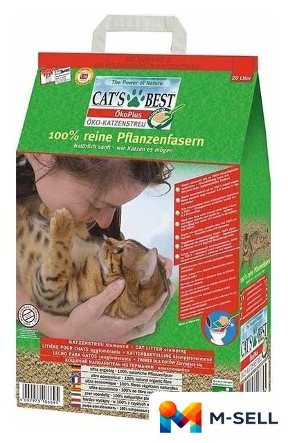 Наполнитель для туалета Cats Best Original 20 л - Изображение №1 — Мульти e-магазин M-SELL