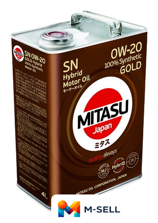 Моторное масло Mitasu Gold Hybrid SN 0W-20 4л - Изображение №1 — Мульти e-магазин M-SELL