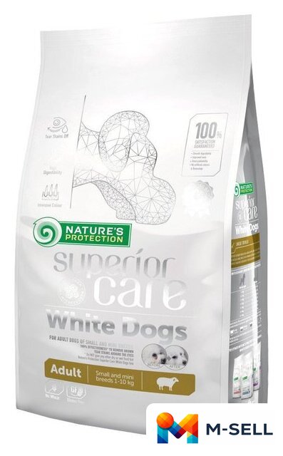 Сухой корм для собак Nature's Protection SC White Dogs Lamb Adult Small and Mini Breeds NPSC45664 10 кг - Изображение №1 — Мульти e-магазин M-SELL