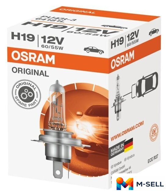 Галогенная лампа Osram H19 Original Line 1шт - Изображение №1 — Мульти e-магазин M-SELL