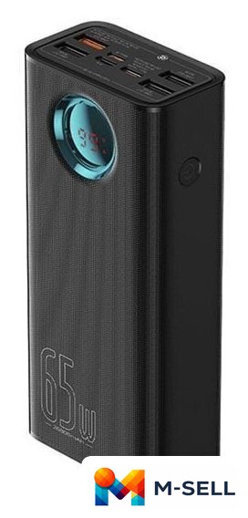 Внешний аккумулятор Baseus Amblight Digital Display Fast Charge Power Bank 65W 26800mAh (черный) - Изображение №3 — Мульти e-магазин M-SELL