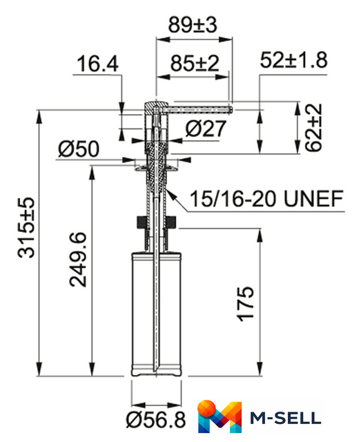 Дозатор для моющего средства Franke Comfort 119.0578.771 (нержавеющая сталь) - Изображение №2 — Мульти e-магазин M-SELL