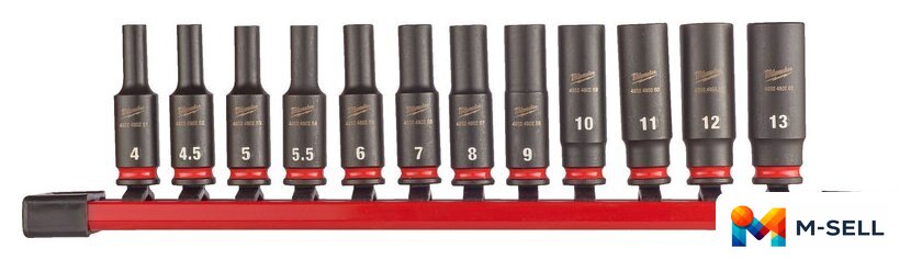 Набор головок слесарных Milwaukee Shockwave 4932480453 (12 шт) - Изображение №1 — Мульти e-магазин M-SELL