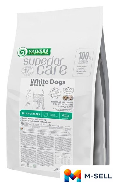 Сухой корм для собак Nature's Protection SC White Dogs Insect Meat NPSC47601 10 кг - Изображение №1 — Мульти e-магазин M-SELL