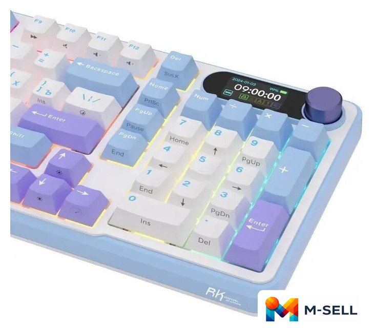 Клавиатура Royal Kludge RK-S98 RGB Taro Milk (RK Cream) - Изображение №8 — Мульти e-магазин M-SELL