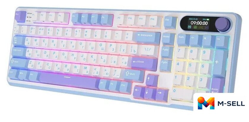Клавиатура Royal Kludge RK-S98 RGB Taro Milk (RK Cream) - Изображение №6 — Мульти e-магазин M-SELL