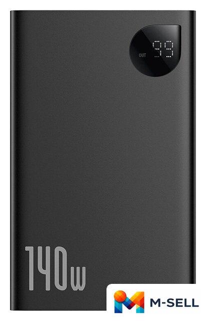 Внешний аккумулятор Baseus Adaman Digital Display Fast Charge Power Bank 140W 24000mAh (черный) - Изображение №1 — Мульти e-магазин M-SELL