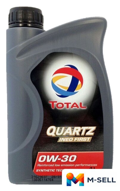 Моторное масло Total Quartz Ineo First 0W-30 ACEA C1 1л - Изображение №1 — Мульти e-магазин M-SELL