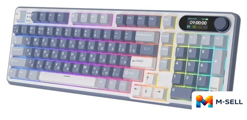 Клавиатура Royal Kludge RK-S98 RGB Ocean Blue (RK Cream) - Изображение №3 — Мульти e-магазин M-SELL