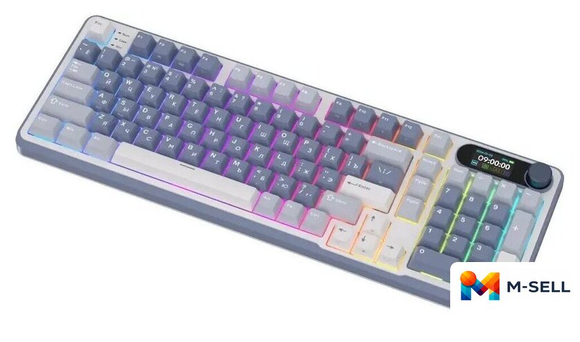 Клавиатура Royal Kludge RK-S98 RGB Ocean Blue (RK Cream) - Изображение №5 — Мульти e-магазин M-SELL
