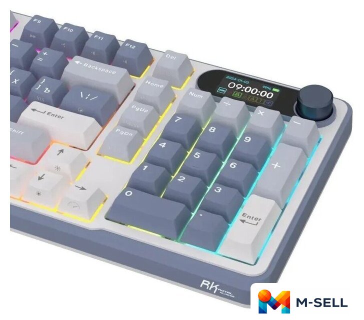 Клавиатура Royal Kludge RK-S98 RGB Ocean Blue (RK Cream) - Изображение №8 — Мульти e-магазин M-SELL