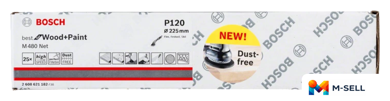 Набор шлифлистов Bosch M480 Best Wood and Paint 2608621182 - Изображение №1 — Мульти e-магазин M-SELL