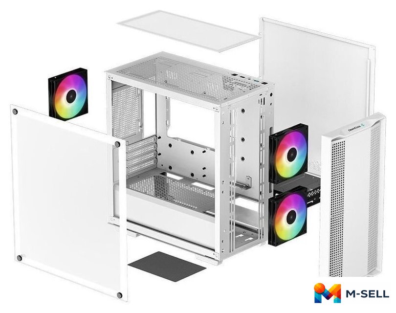 Корпус DeepCool CC360 ARGB R-CC360-WHAPM3-G-1 - Изображение №12 — Мульти e-магазин M-SELL