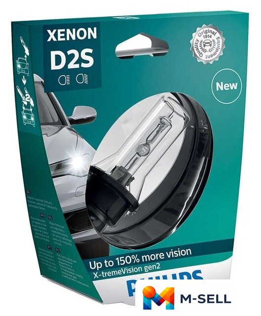 Ксеноновая лампа Philips D2S Xenon X-tremeVision gen2 1шт (блистер) - Изображение №1 — Мульти e-магазин M-SELL