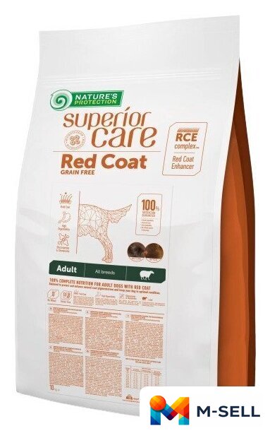 Сухой корм для собак Nature's Protection SC Red Coat Grain Free Lamb NPSC47237 10 кг - Изображение №1 — Мульти e-магазин M-SELL