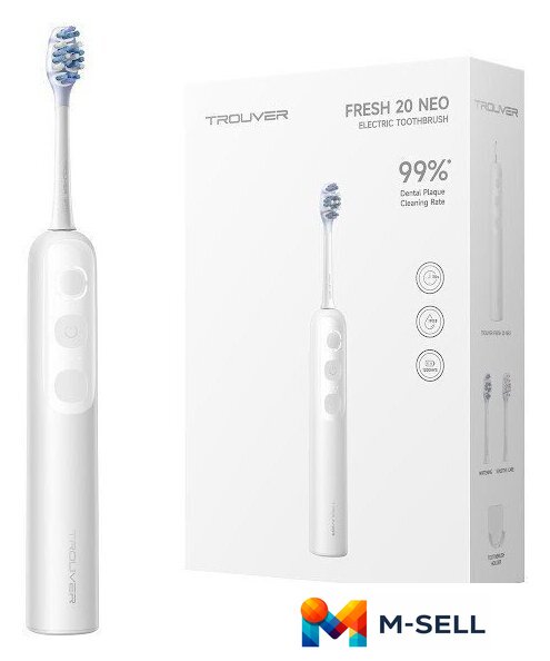 Электрическая зубная щетка Trouver Fresh 20 NE0 Electric Toothbrush ATB23B (белый) - Изображение №1 — Мульти e-магазин M-SELL