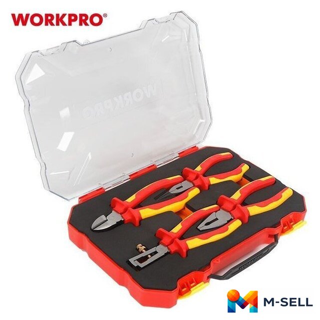 Набор пассатижей Workpro WP204703 (4 предмета) - Изображение №2 — Мульти e-магазин M-SELL