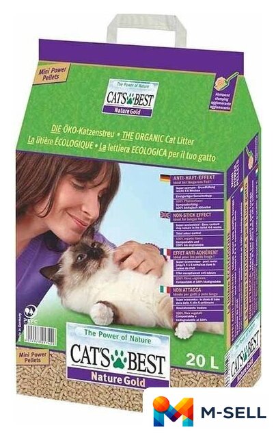 Наполнитель для туалета Cats Best Smart Pellets 20 л - Изображение №1 — Мульти e-магазин M-SELL