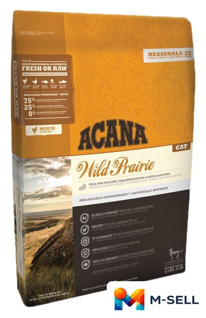 Сухой корм для кошек Acana Wild Prairie for cats (Птица с рыбой) 4.5 кг - Изображение №1 — Мульти e-магазин M-SELL