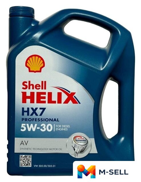 Моторное масло Shell Helix HX7 Professional AV 5W-30 4л - Изображение №1 — Мульти e-магазин M-SELL