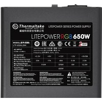 Блок питания Thermaltake Litepower RGB 650W LTP-650AL2NK - Превью изображения №3 — Мульти e-магазин M-SELL
