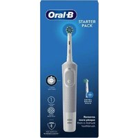 Электрическая зубная щетка Oral-B Vitality D100 Starterkit + 2 насадки (серый) - Превью изображения №2 — Мульти e-магазин M-SELL