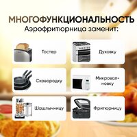 Аэрогриль (аэрофритюрница) Roome AF-ZE7223-A (черный) - Превью изображения №9 — Мульти e-магазин M-SELL