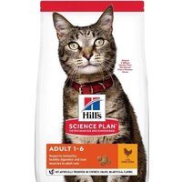 Hill's Science Plan Adult 1-6 Chicken для взрослых кошек для поддержания жизненной энергии и иммунитета, с курицей 3 кг