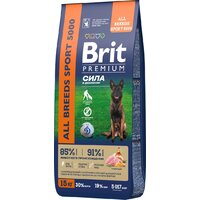 Сухой корм для собак Brit Premium Dog Adult Sport 5000 с курицей 15 кг - Превью изображения №4 — Мульти e-магазин M-SELL