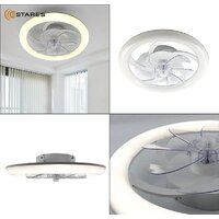 Припотолочная люстра Estares Fan Simple 65W+18W R-APP-480x125-WHITE/WHITE-220-IP20 - Превью изображения №4 — Мульти e-магазин M-SELL