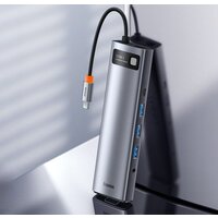 Док-станция Baseus Metal Gleam Series 11-in-1 Multifunctional HUB Type-C Hub Docking Station CAHUB-CT0G - Превью изображения №14 — Мульти e-магазин M-SELL