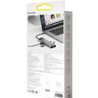 Док-станция Baseus Metal Gleam Series 11-in-1 Multifunctional HUB Type-C Hub Docking Station CAHUB-CT0G - Превью изображения №8 — Мульти e-магазин M-SELL