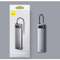 Док-станция Baseus Metal Gleam Series 11-in-1 Multifunctional HUB Type-C Hub Docking Station CAHUB-CT0G - Превью изображения №9 — Мульти e-магазин M-SELL