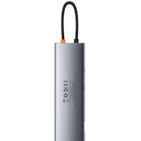 Док-станция Baseus Metal Gleam Series 11-in-1 Multifunctional HUB Type-C Hub Docking Station CAHUB-CT0G - Превью изображения №5 — Мульти e-магазин M-SELL