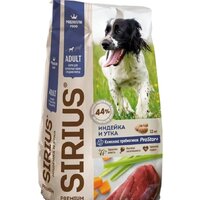 Sirius для средних пород с индейкой и уткой с овощами 12 кг