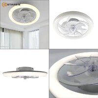 Припотолочная люстра Estares Fan Simple 65W+18W R-APP-480x125-BLACK/WHITE-220-IP20 - Превью изображения №4 — Мульти e-магазин M-SELL