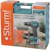 Дрель-шуруповерт Sturm CD1860BL (с 2-мя АКБ, кейс) - Превью изображения №12 — Мульти e-магазин M-SELL