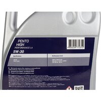 Моторное масло Pentolub High Performance LA 5W-30 5л - Превью изображения №4 — Мульти e-магазин M-SELL