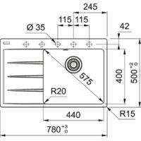 Кухонная мойка Franke Centro CNG 611/211-78 TL Fragranite 114.0639.719 (черный) - Превью изображения №2 — Мульти e-магазин M-SELL