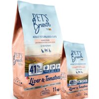 Pet's Brunch для стерилизованных кошек и котов с 6 месяцев с печенью (11 кг)