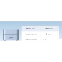 Беспроводное зарядное Ugreen MagFlow 2-in-1 W752 55960 (голубой) - Превью изображения №3 — Мульти e-магазин M-SELL