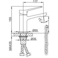 Смеситель FRAP H62-9 F1062-9 - Превью изображения №5 — Мульти e-магазин M-SELL