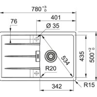 Кухонная мойка Franke Centro CNG 611/211-78 Fragranite 114.0639.689 (оникс) - Превью изображения №2 — Мульти e-магазин M-SELL