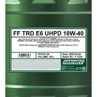 Моторное масло Fanfaro TRD E6 UHPD 10W-40 CK-4/CJ-4 20л - Превью изображения №2 — Мульти e-магазин M-SELL
