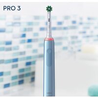 Электрическая зубная щетка Oral-B Pro 3 3000 Cross Action D505.513.3 (голубой) - Превью изображения №4 — Мульти e-магазин M-SELL